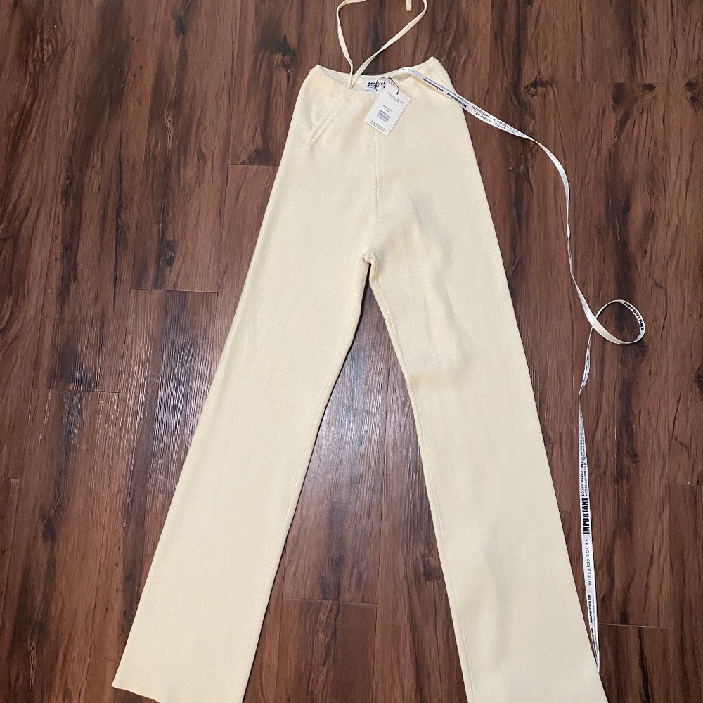 Mistress Rocks - Ivory Rib Knit Trousers - Picture 5 of 7